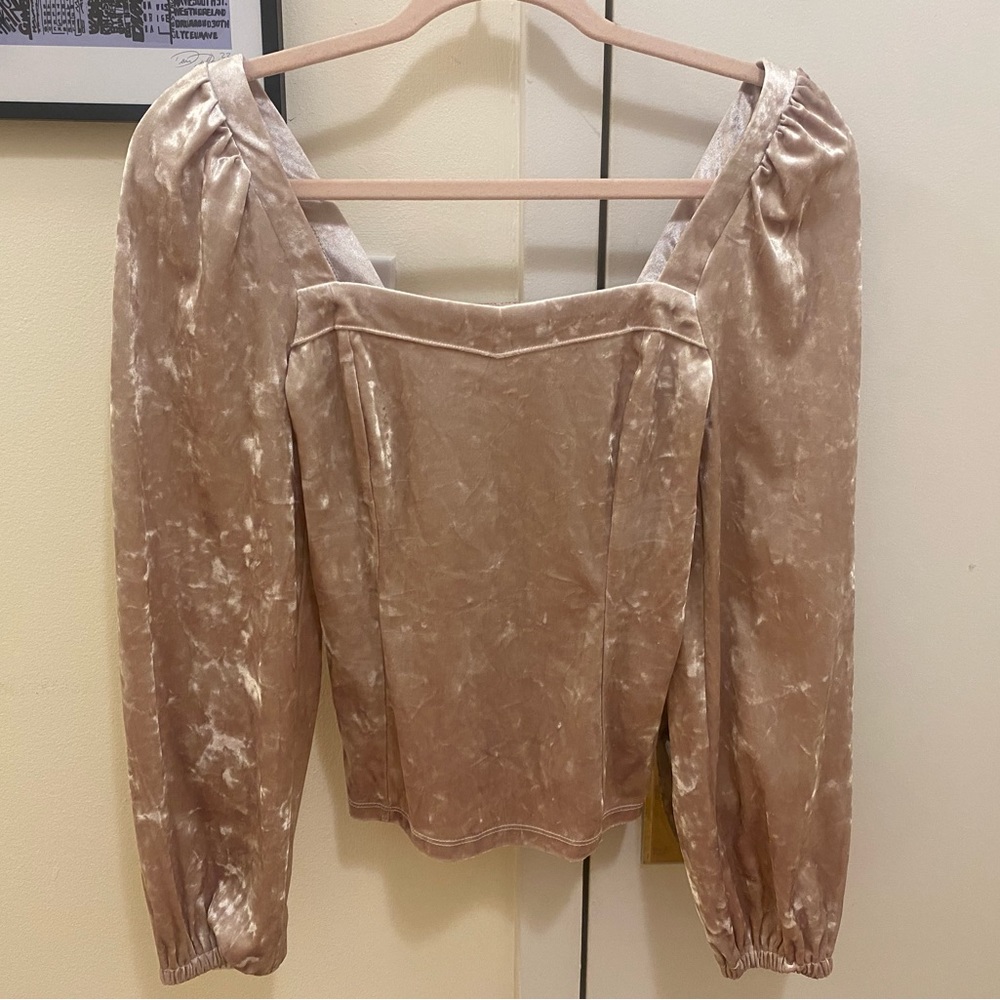 Anthropologie crushed velvet top